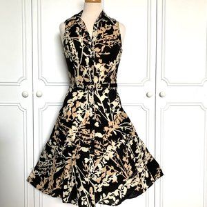 Calico Sleeveless Summer Dress